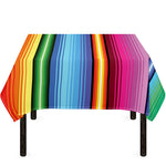 Cinco De Mayo Mexican Stripe Print Tablecloth