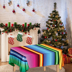 Cinco De Mayo Mexican Stripe Print Tablecloth