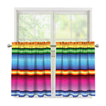 Cinco De Mayo Mexican Stripe Print Tier Curtains