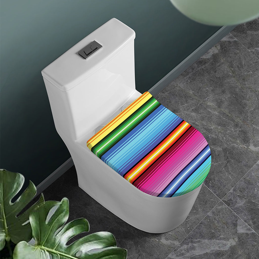 Cinco De Mayo Mexican Stripe Print Toilet Lid Cover