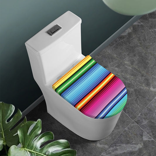 Cinco De Mayo Mexican Stripe Print Toilet Lid Cover