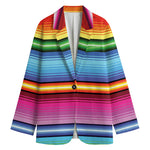 Cinco De Mayo Mexican Stripe Print Women's Blazer