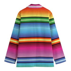 Cinco De Mayo Mexican Stripe Print Women's Blazer