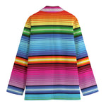 Cinco De Mayo Mexican Stripe Print Women's Cotton Blazer