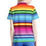 Cinco De Mayo Mexican Stripe Print Women's Polo Shirt