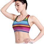 Cinco De Mayo Mexican Stripe Print Women's Sports Bra