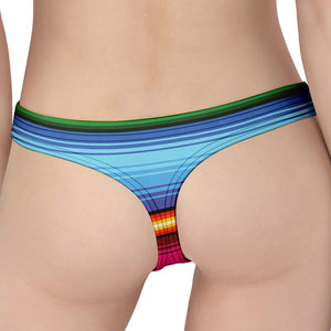 Cinco De Mayo Mexican Stripe Print Women's Thong