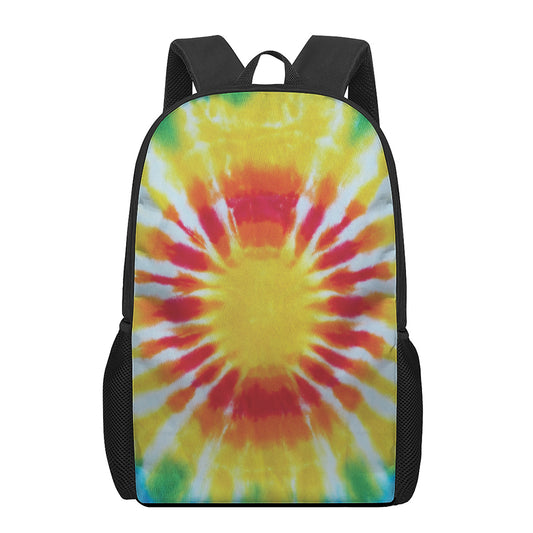 Circle Tie Dye Print 17 Inch Backpack