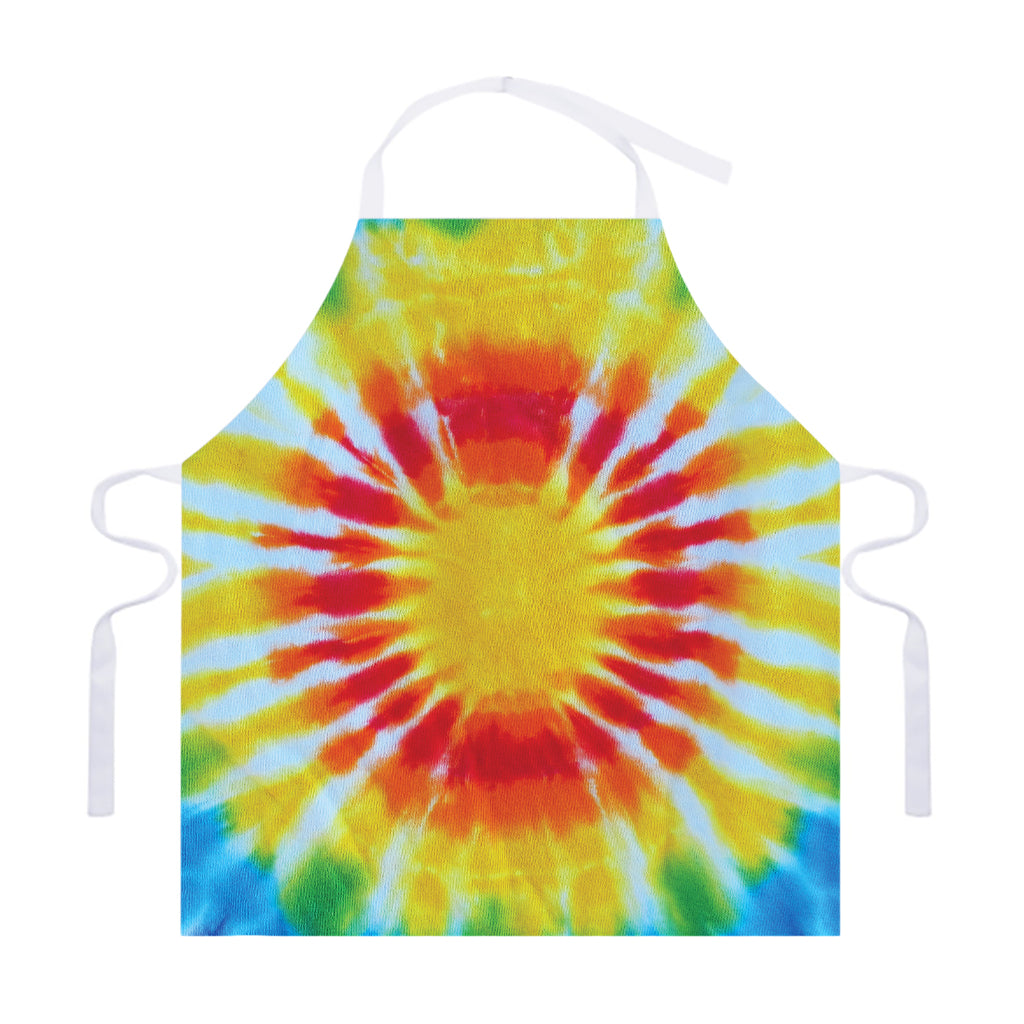 Circle Tie Dye Print Adjustable Apron