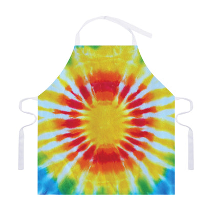 Circle Tie Dye Print Adjustable Apron
