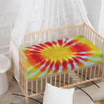 Circle Tie Dye Print Baby Crib Sheet