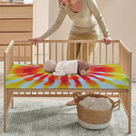 Circle Tie Dye Print Baby Crib Sheet
