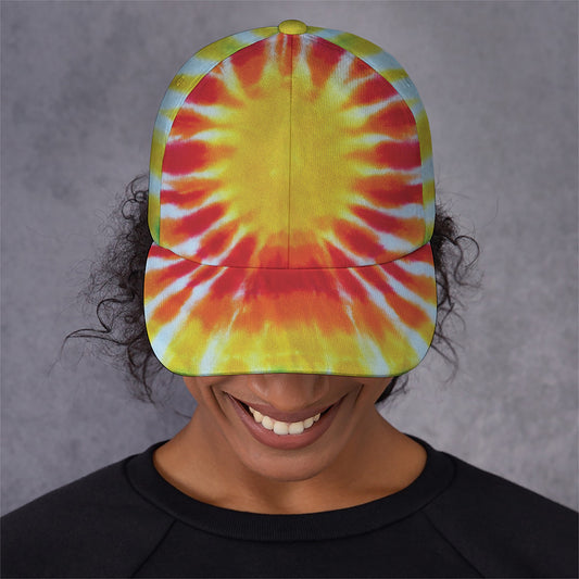 Circle Tie Dye Print Baseball Cap