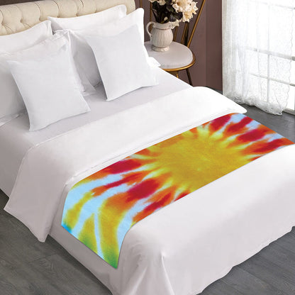 Circle Tie Dye Print Bed Runner