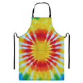 Circle Tie Dye Print Bib Apron With Pocket