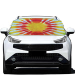 Circle Tie Dye Print Car Windshield Snow Cover