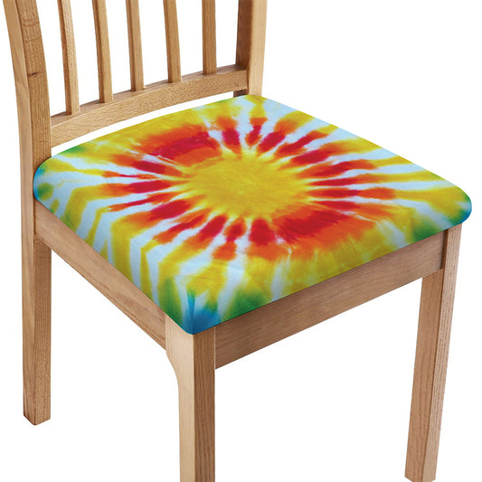 Circle Tie Dye Print Chair Cushion Cover