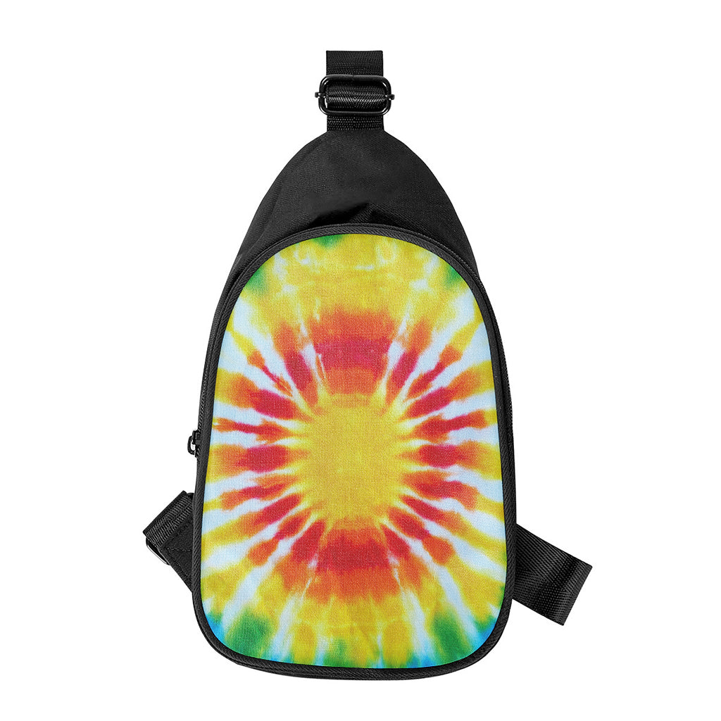 Circle Tie Dye Print Chest Bag