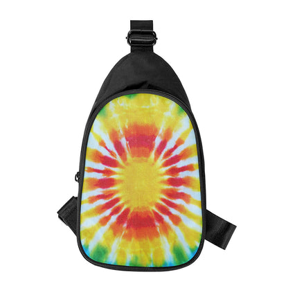 Circle Tie Dye Print Chest Bag