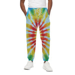 Circle Tie Dye Print Cotton Pants