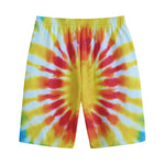 Circle Tie Dye Print Cotton Shorts