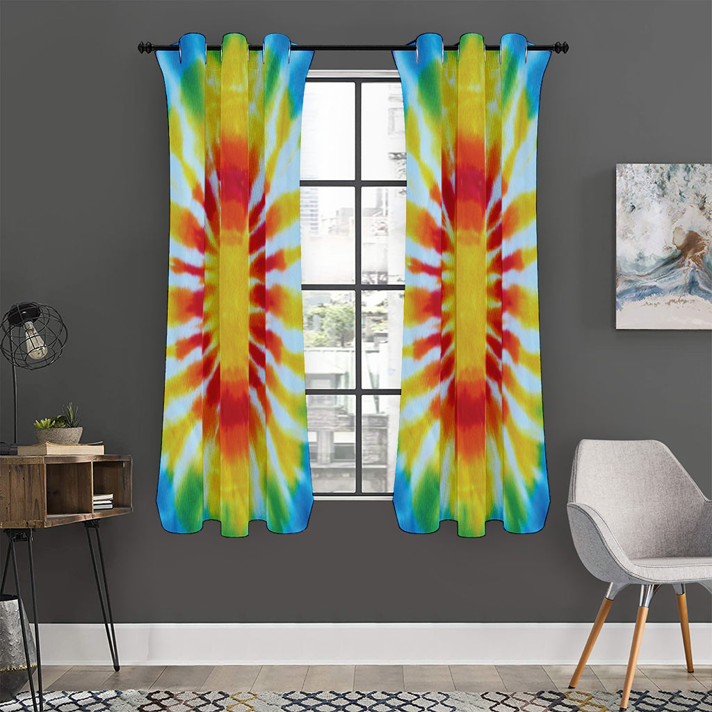 Circle Tie Dye Print Curtain