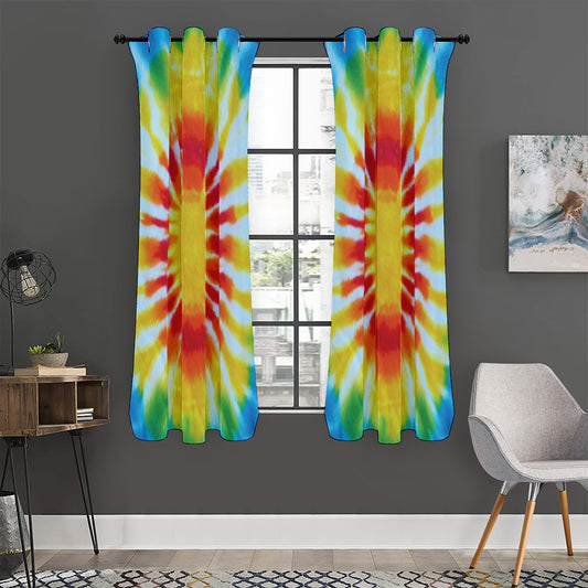 Circle Tie Dye Print Curtain