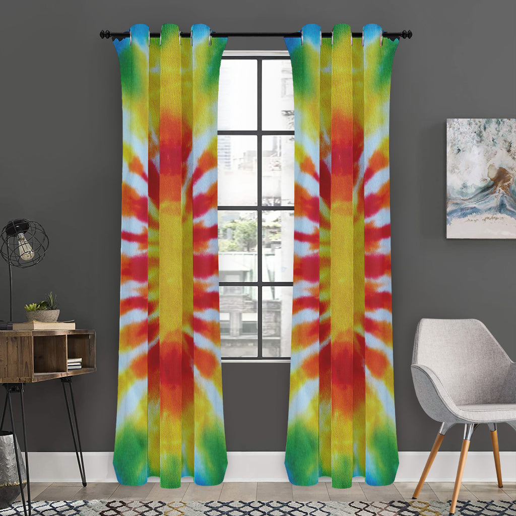 Circle Tie Dye Print Curtain