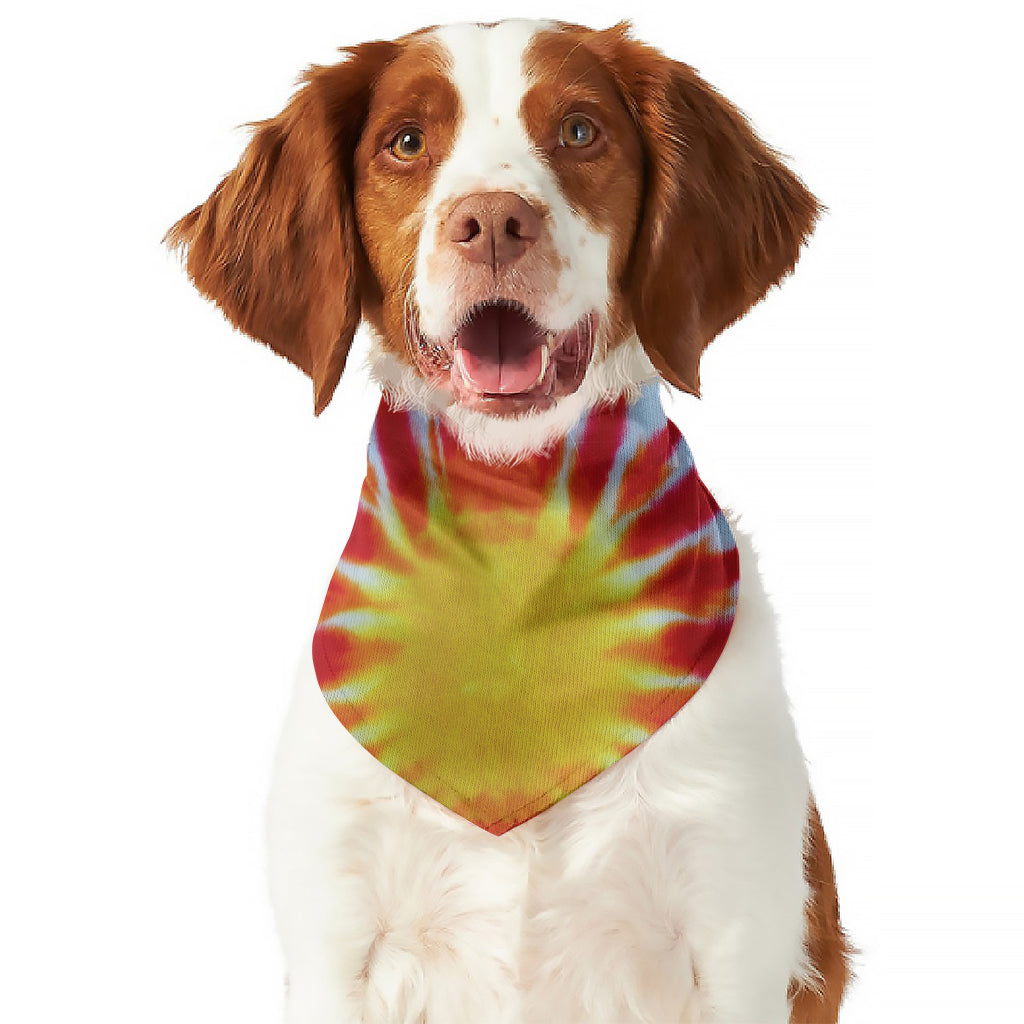 Circle Tie Dye Print Dog Bandana