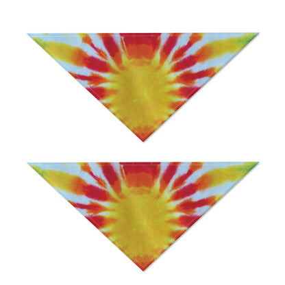 Circle Tie Dye Print Dog Bandana