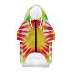 Circle Tie Dye Print Dog Zip Up Hoodie