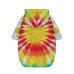 Circle Tie Dye Print Dog Zip Up Hoodie