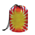 Circle Tie Dye Print Drawstring Makeup Bag