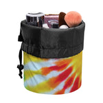 Circle Tie Dye Print Drawstring Makeup Bag