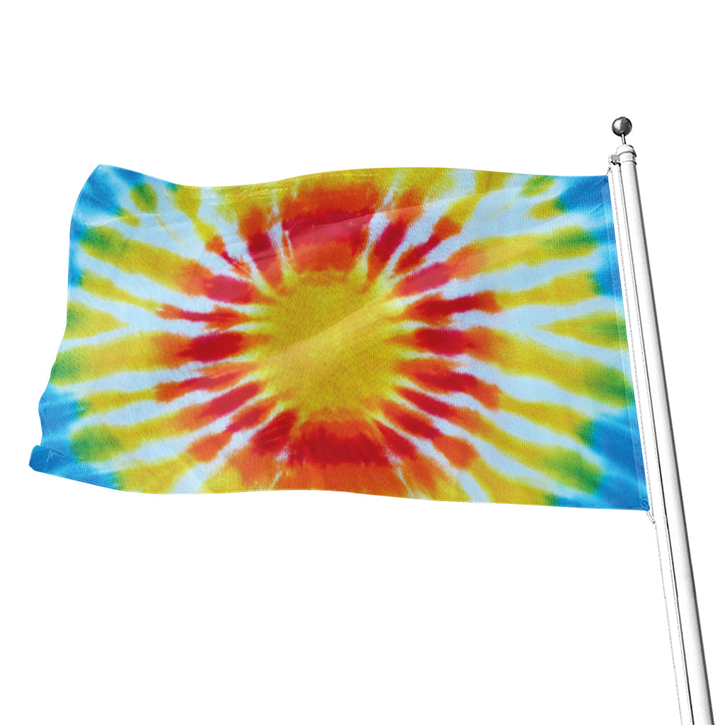 Circle Tie Dye Print Flag