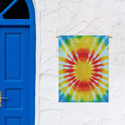 Circle Tie Dye Print Garden Flag
