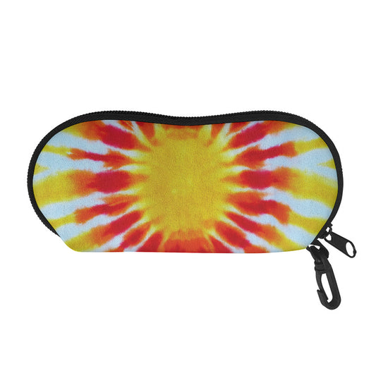 Circle Tie Dye Print Glasses Case
