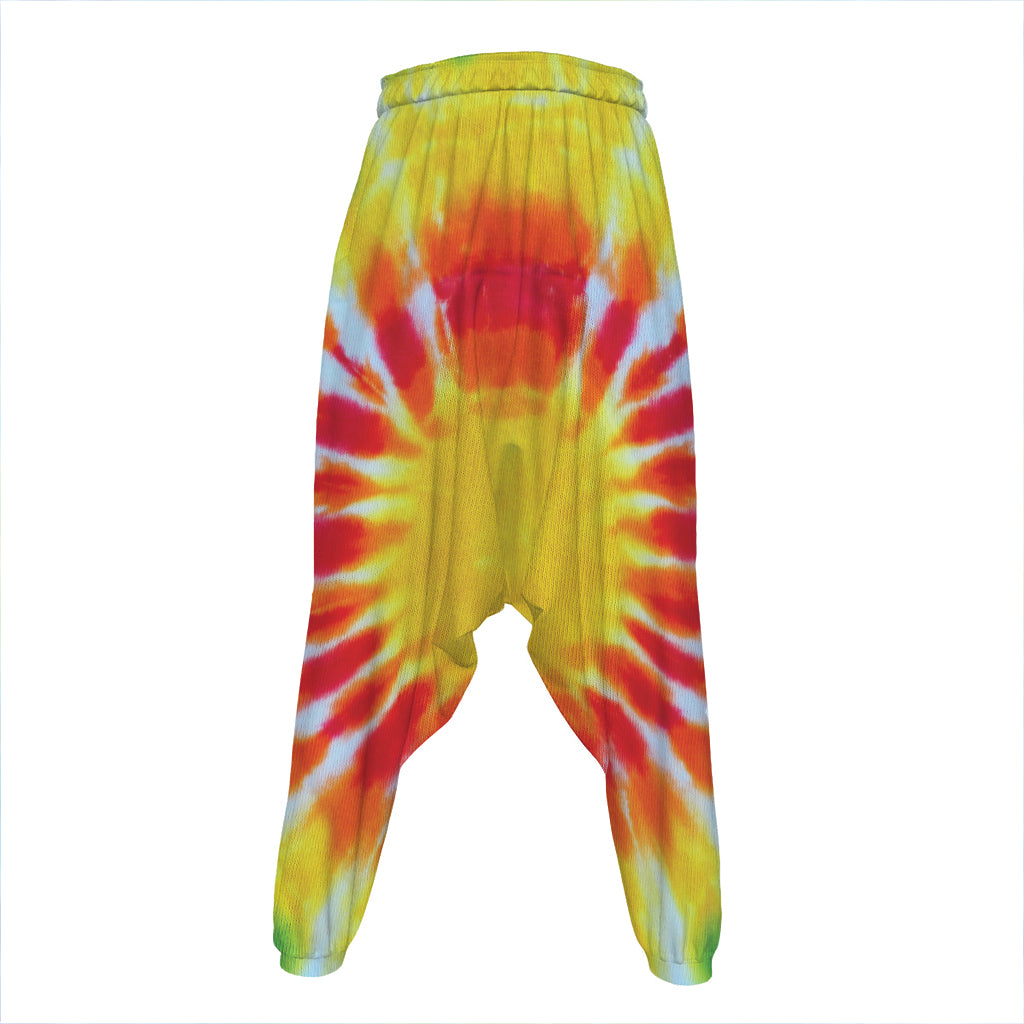 Circle Tie Dye Print Hammer Pants