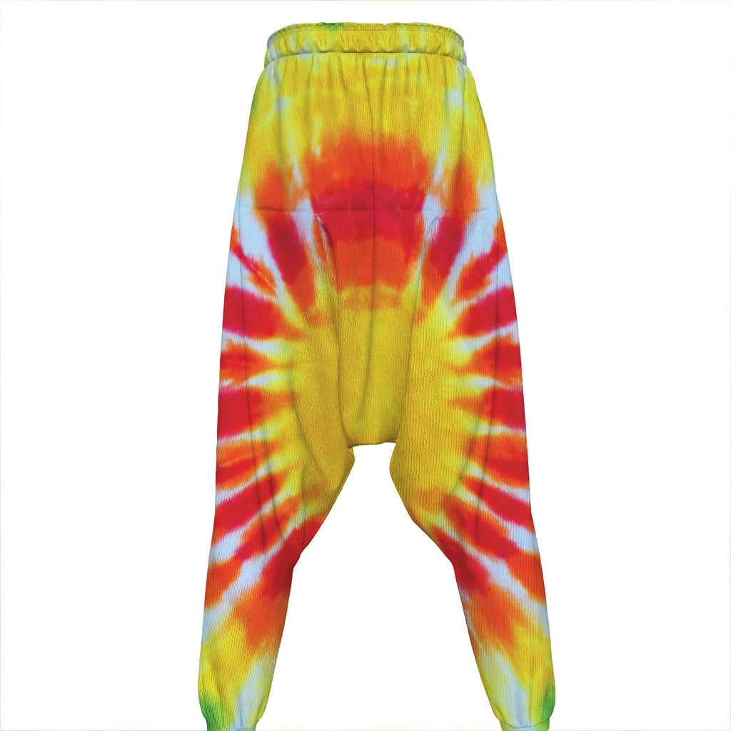 Circle Tie Dye Print Hammer Pants