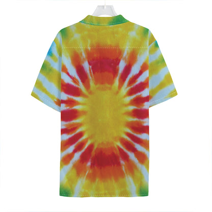 Circle Tie Dye Print Hawaiian Shirt