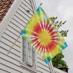 Circle Tie Dye Print House Flag