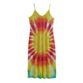 Circle Tie Dye Print Jersey Midi Cami Dress