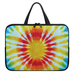 Circle Tie Dye Print Laptop Sleeve With Handle