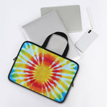 Circle Tie Dye Print Laptop Sleeve With Handle