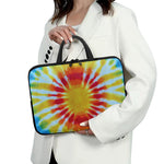 Circle Tie Dye Print Laptop Sleeve With Handle