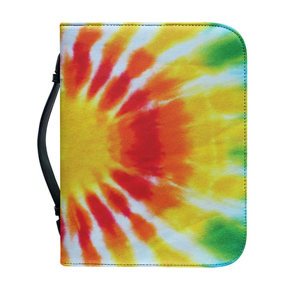 Circle Tie Dye Print Leather Bible Cover