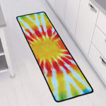 Circle Tie Dye Print Long Kitchen Mat