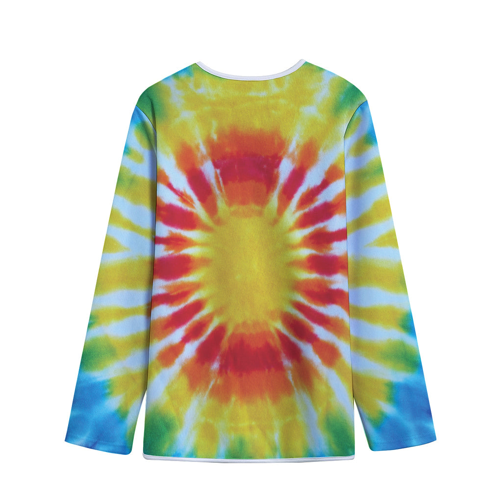 Circle Tie Dye Print Long Sleeve Short Coat