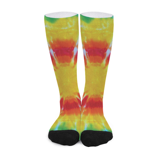 Circle Tie Dye Print Long Socks