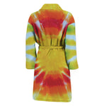 Circle Tie Dye Print Men's Bathrobe